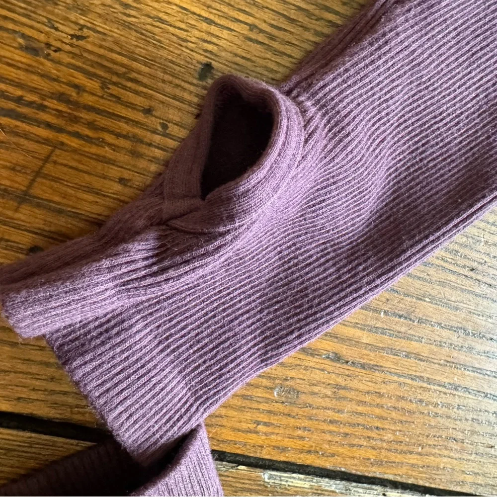 Free People Movement Hop to it long sleeve Crop Top XS/S Purple brushed maroon